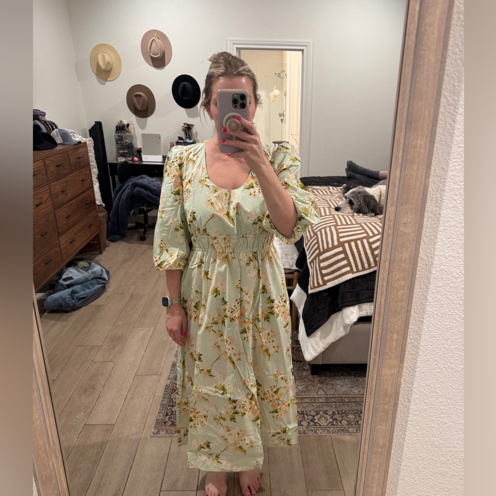 Tuckernuck Aqua Watercolor Marlena Dress